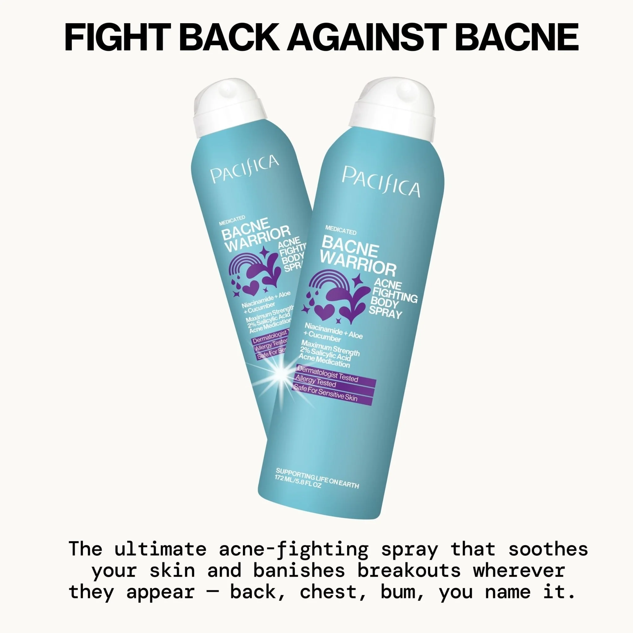 Bacne Warrior Acne Fighting Body Spray - Image 8