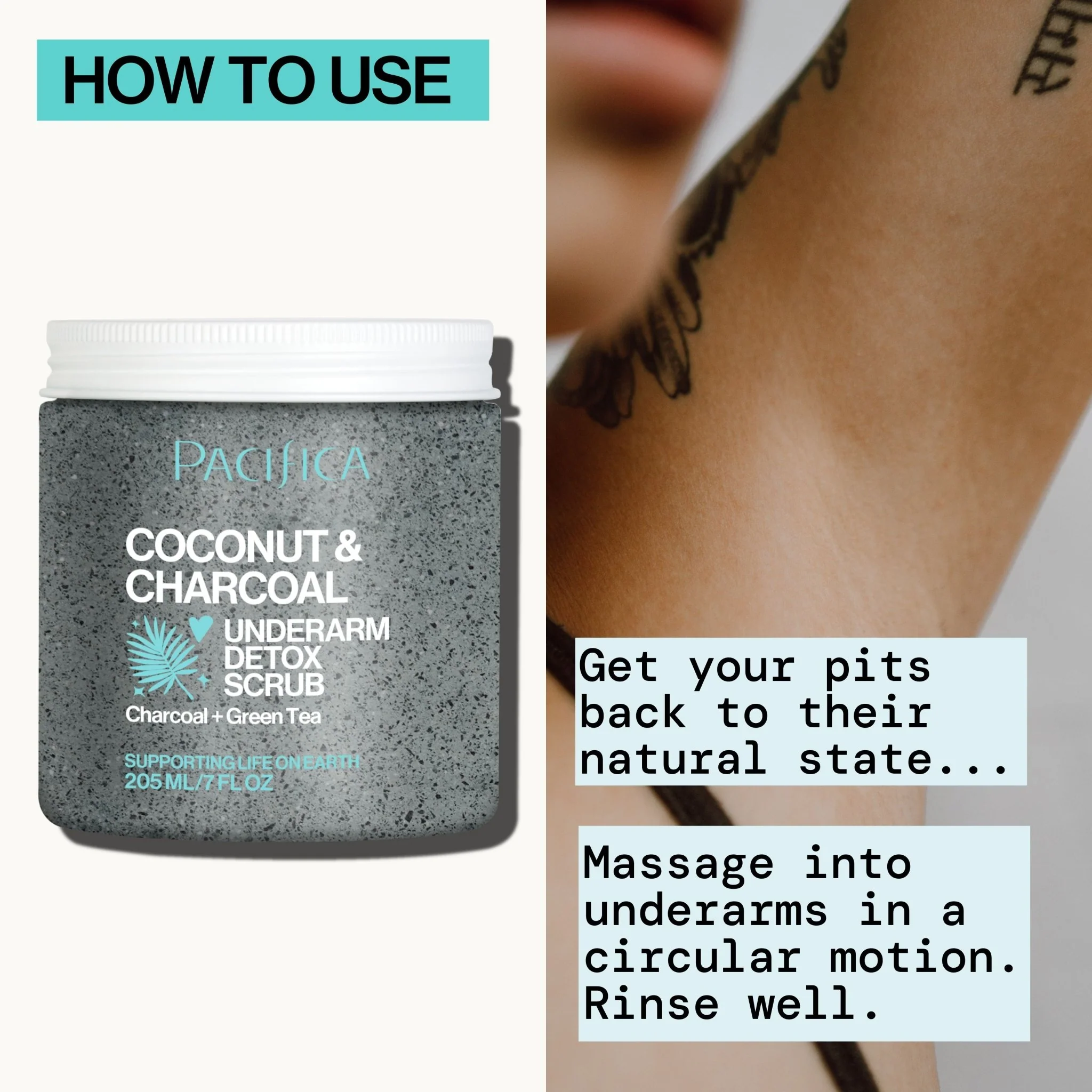 Coconut & Charcoal Underarm Detox Scrub - Image 11