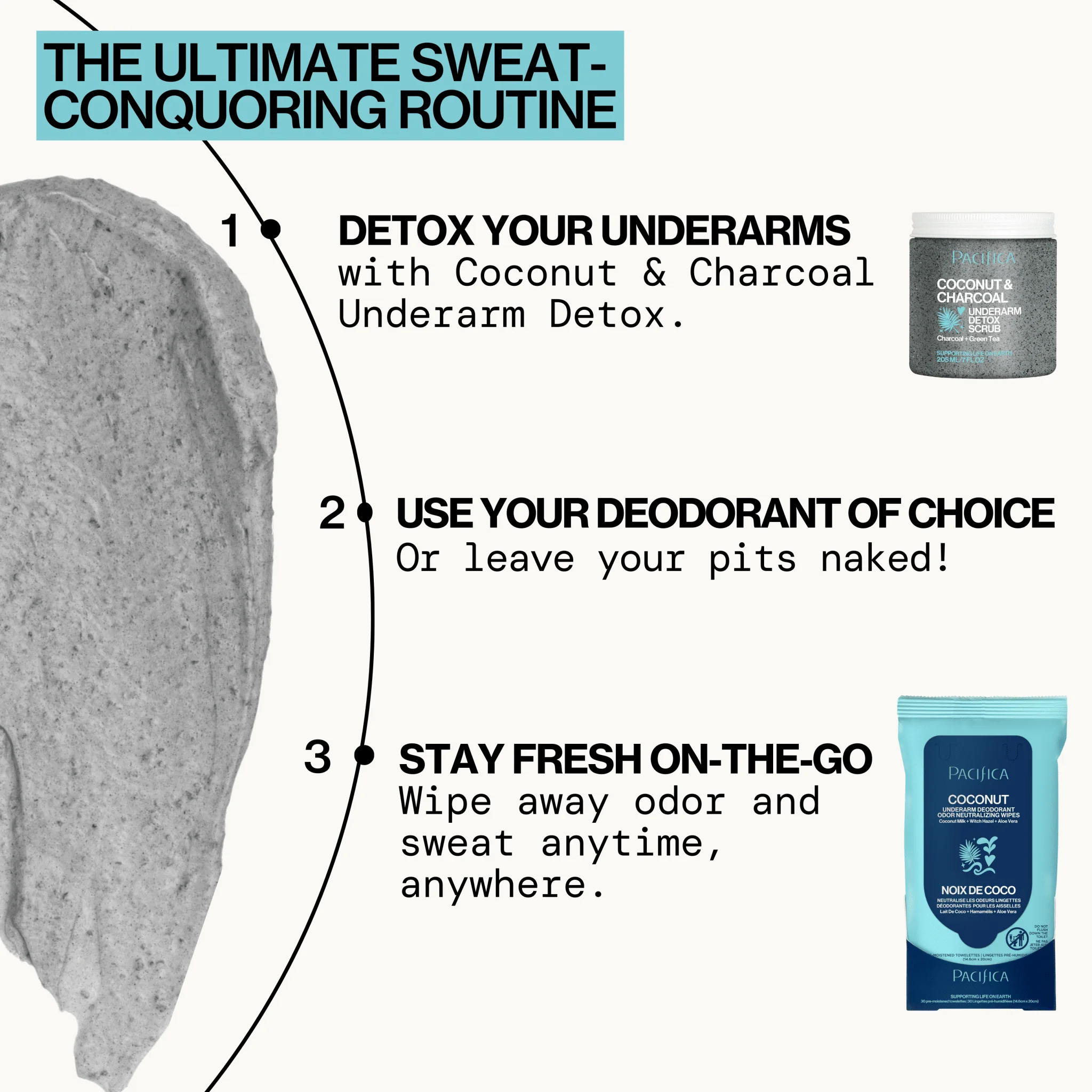 Coconut Milk & Essential Oils Underarm Deodorant Wipes - Image 10