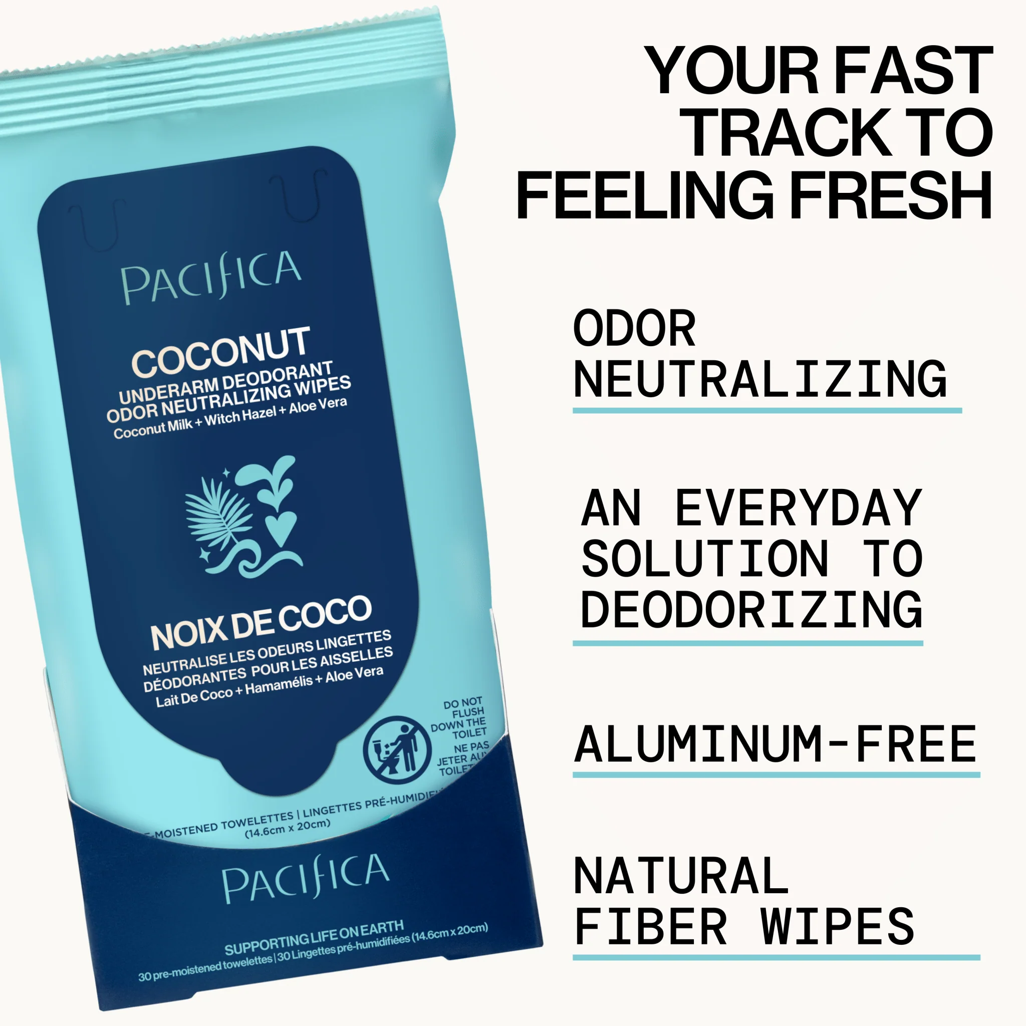 Coconut Milk & Essential Oils Underarm Deodorant Wipes - Image 4