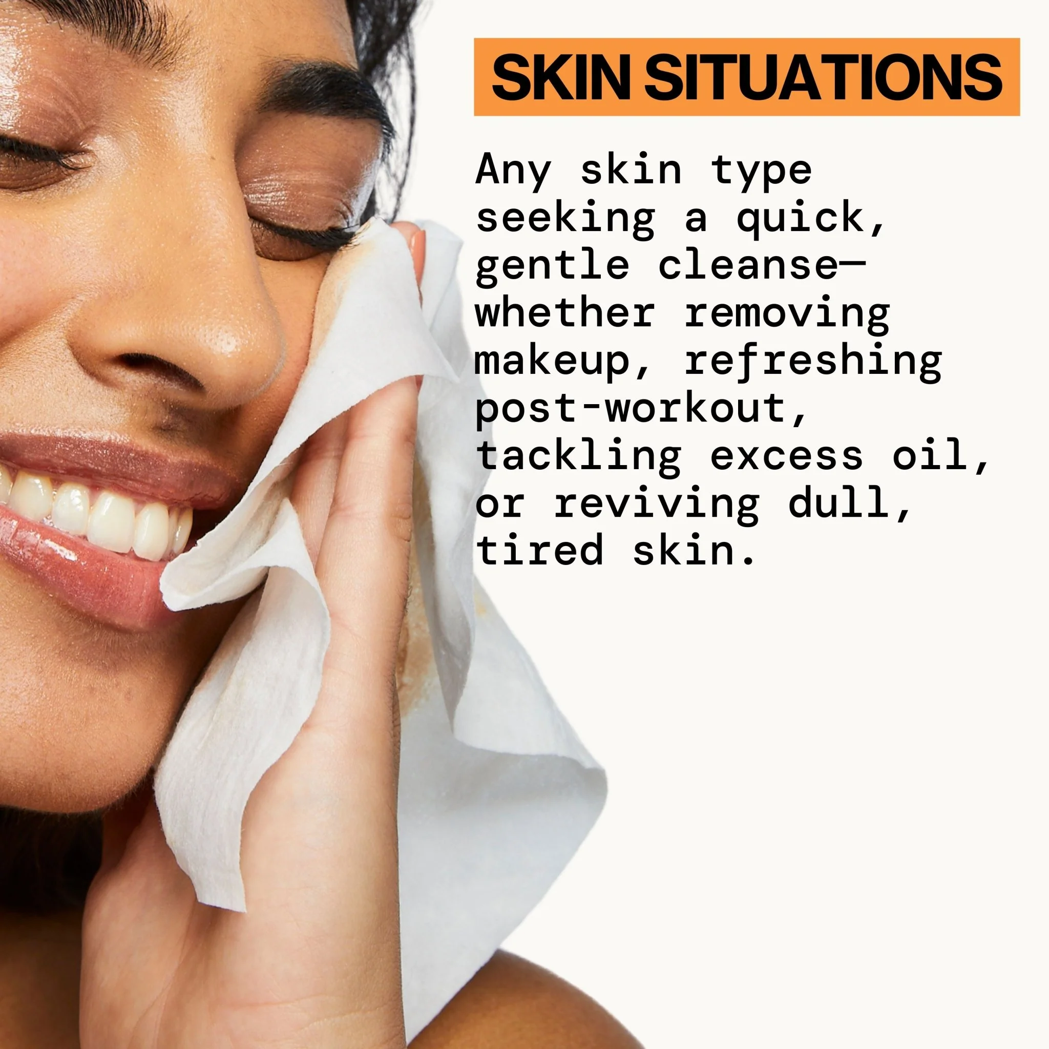 Glowing Glycolic Acid, Orange & Vanilla Makeup Removing Wipes - Image 10